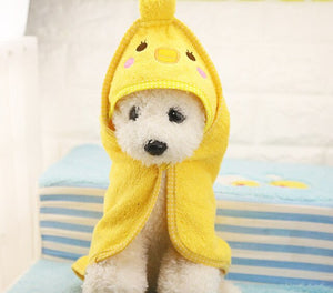 Cute Dog Towel Pet Puppy Drying Bath Cat