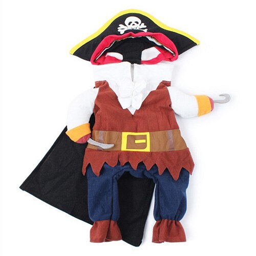Funny Pet Cat Pirate Suit Clothes
