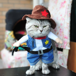 Funny Cat Clothes Pirate Suit Clothes