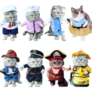 Funny Cat Clothes Pirate Suit Clothes