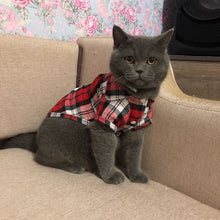 Load image into Gallery viewer, Plaid Cat Clothes Summer Fashion Cat Shirts Coat For Small Cats